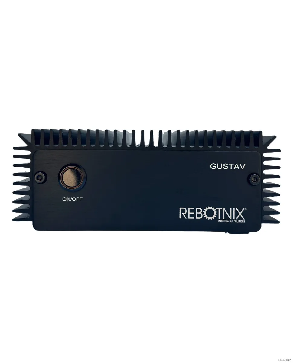 Geschlossenes Gehäuse des GUSTAV AGX Edge-Computers