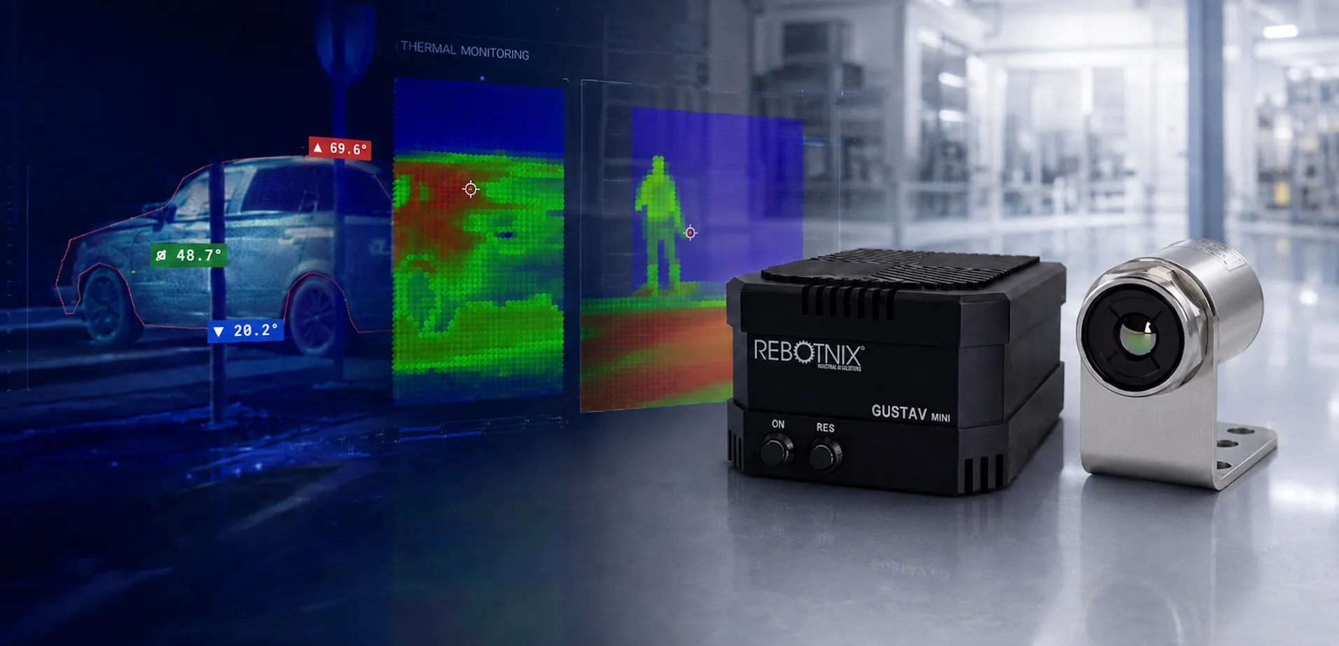 Thermalkamera und REBOTNIX Edge-Gerät